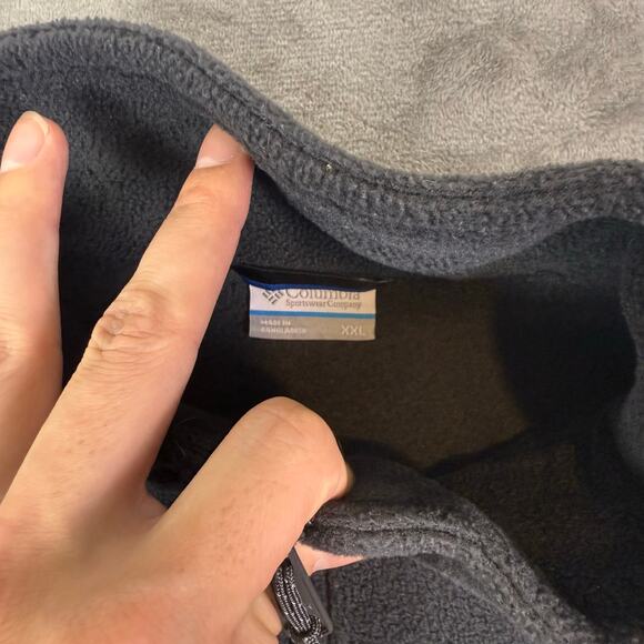 Columbia Men’s Fleece Jacket Gray/Charcoal Full Zip size XXL - Picture 3 of 6